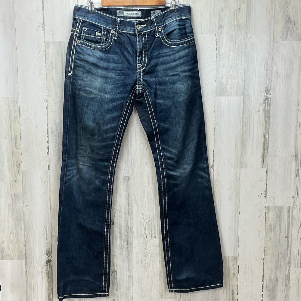 BKE Carter Thick Stitch 32L Mens Denim Jeans